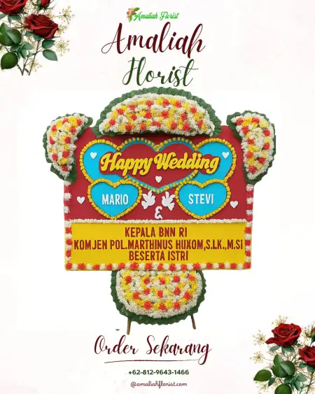 Papan Bunga Pernikahan Dieng